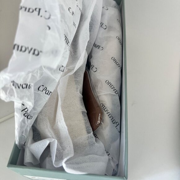 C Paravano Beige Black Flats Leather Ballerina flats Size 6.5 - Picture 10 of 15